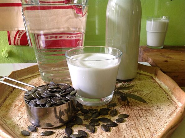 мляко с тиквени семки за глисти